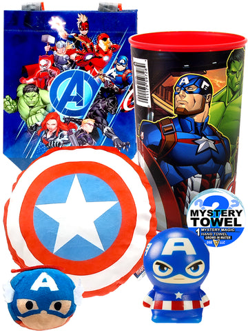 Captain America Squeeker Plush Toys Essentials with Bonus DSE Mystery Towel