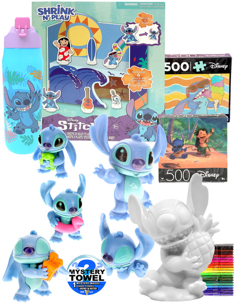 Disney Stitch 11pc Family Activity and Puzzle Set with DSE Bonus Myste