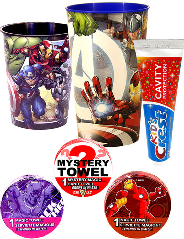 Avengers 12pc Oral Care Kit Deluxe with DSE Bonus Mystery Towel for Kids