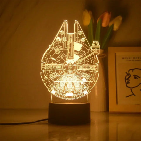 Star Wars LED 3D Illusion Night Light, Decor Table Light in Warm White