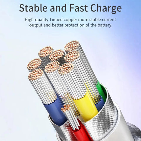 3 IN 1 Magnetic USB Cable for iPhone iPad Samsung Huawei Tablet Charger Cable Magnet Micro USB Tipo C Fast Charging Cabo 1m 2m