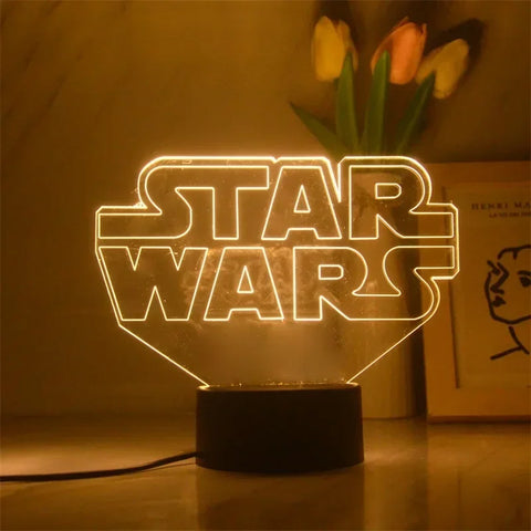 Star Wars LED 3D Illusion Night Light, Decor Table Light in Warm White