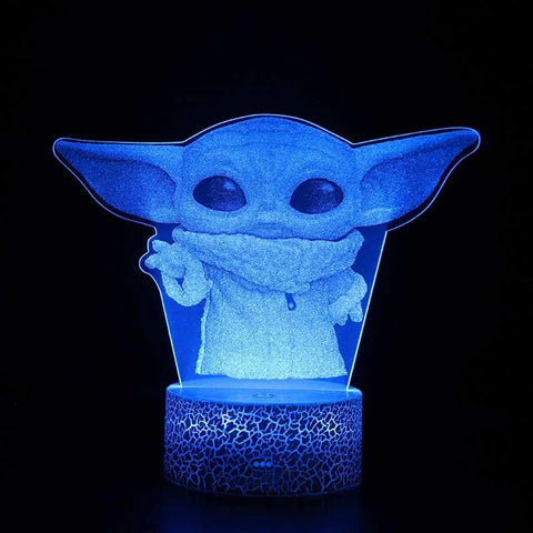 Star Wars LED 3D Illusion Acrylic Night Light, Decor Enhanced Light Art with 7 Changing Colors