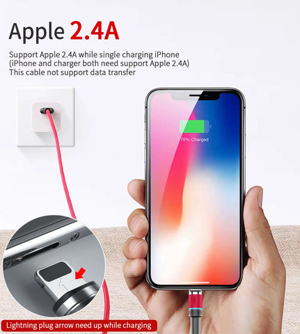 3 IN 1 Magnetic USB Cable for iPhone iPad Samsung Huawei Tablet Charger Cable Magnet Micro USB Tipo C Fast Charging Cabo 1m 2m