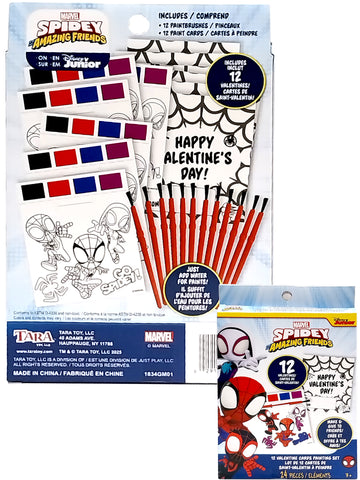 Spiderman and Spidey 3pc Valentines Activity Set Essentials with DSE Bonus Mystery Towel for Kids