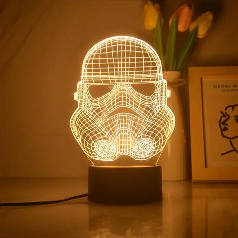 Star Wars LED 3D Illusion Night Light, Decor Table Light in Warm White