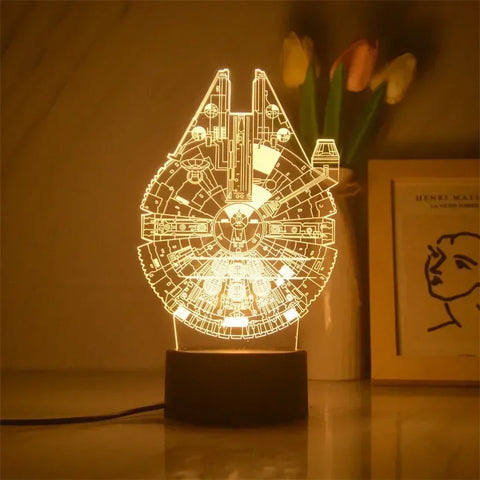 Star Wars LED 3D Illusion Night Light, Decor Table Light in Warm White