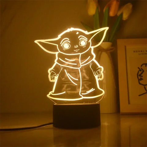 Star Wars LED 3D Illusion Night Light, Decor Table Light in Warm White