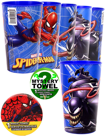 Spiderman vs Venom 10pc Puzzle Skill Builder Essentials Set with Bonus Mystery Towel for Kids