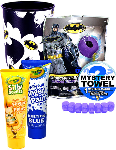13pc.Batman Bath Time Fun and Activity Set with DSE Bonus Mystery Towel