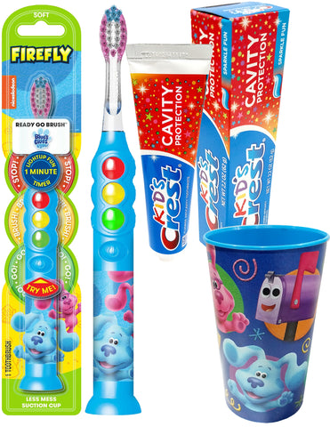 Blue's Clues 6pc Oral Care Kit and Activity with Bonus Mystery Towel for Kids