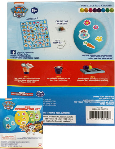 Paw Patrol 3pc Egg Coloring Kit with DSE Bonus Mystery Towel for Kids