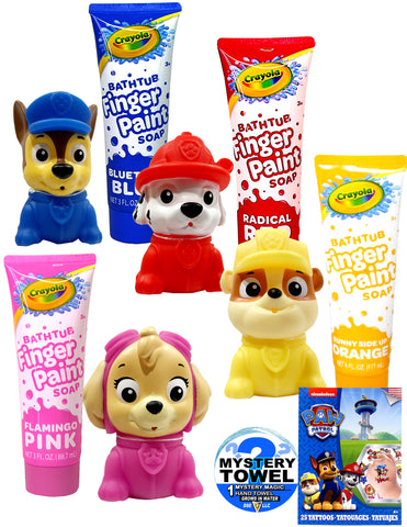 10pc Paw Patrol Bath Time Deluxe Set with DSE Bonus Mystery Towel for Kids