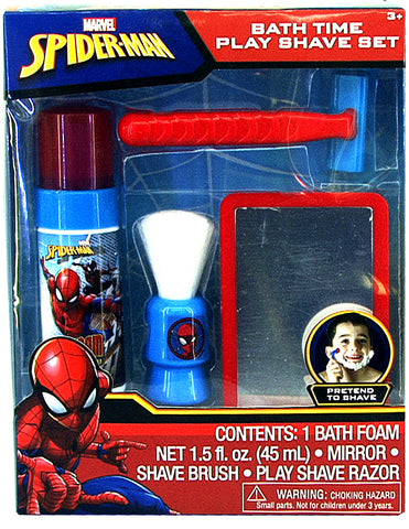 Spiderman Bath Time Play Shave Set Essentials with DSE Bonus Mystery Towel