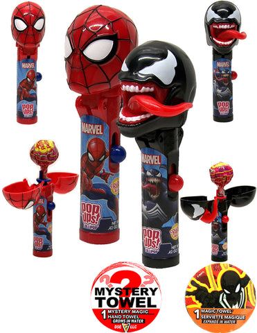 Spiderman vs Venom 15pc Puzzle Skill Builder Deluxe Set with Bonus Mystery Towel for Kids