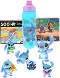 Disney Stitch 9pc 500 Puzzle N’ Bottle Set with DSE Bonus Mystery Towel
