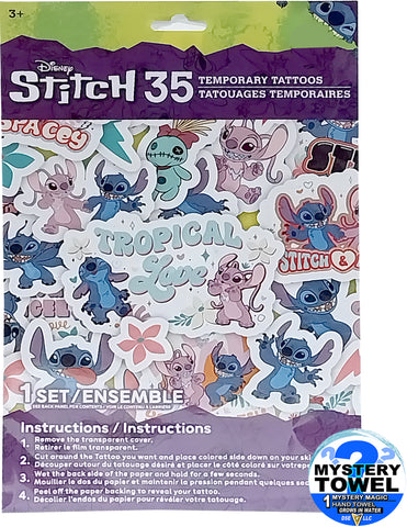 Disney Stitch 3pc Valentines Activity Set Essentials with DSE Bonus Mystery Towel for Kids