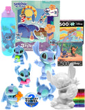 Disney Stitch 11pc Family Activity and Puzzle Set with DSE Bonus Mystery Towel for Kids