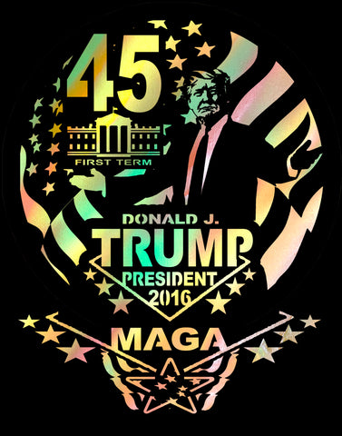 TRUMP President 45 First Term Commemorative Canvas Art