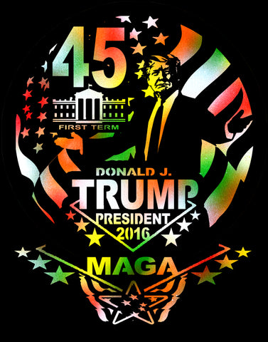 TRUMP President 45 First Term Commemorative Canvas Art