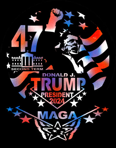 TRUMP President 47 Second Term Commemorative Canvas Art