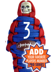 BNC's Mummys NFL Team Colors Player paracord Keychain PRO SERIES - Buffalo Bills Colors