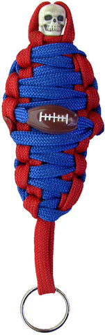 BNC's Mummys NFL Team Colors Player paracord Keychain - Buffalo Bills Colors