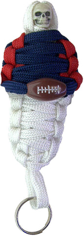 BNC's Mummys NFL Team Colors Player paracord Keychain - New England Patriots Colors