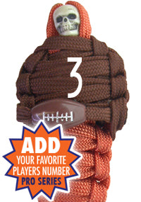 BNC's Mummys NFL Team Colors Player paracord Keychain PRO SERIES - Cleveland Browns Colors