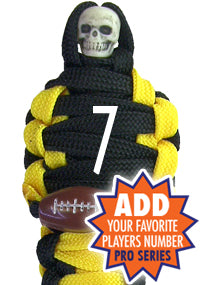 BNC's Mummys NFL Team Colors Player paracord Keychain PRO SERIES - Pittsburgh Steelers Colors
