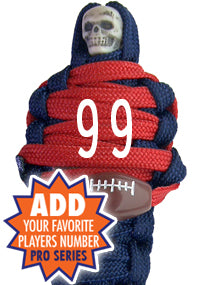 BNC's Mummys NFL Team Colors Player paracord Keychain PRO SERIES - Houston Texans Colors