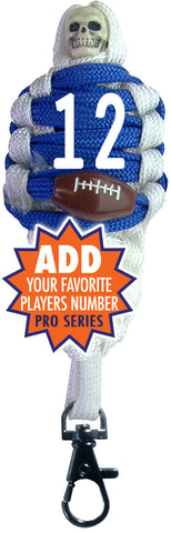BNC's Mummys NFL Team Colors Player paracord Keychain PRO SERIES - Indianapolis Colts Colors