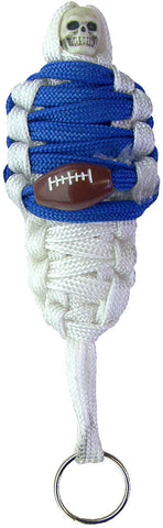 BNC's Mummys NFL Team Colors Player paracord Keychain - Indianapolis Colts Colors