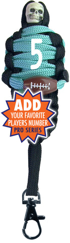 BNC's Mummys NFL Team Colors Player paracord Keychain PRO SERIES - Jacksonville Jaguars Colors