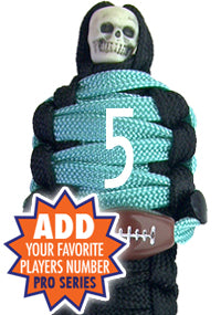 BNC's Mummys NFL Team Colors Player paracord Keychain PRO SERIES - Jacksonville Jaguars Colors