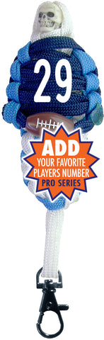 BNC's Mummys NFL Team Colors Player paracord Keychain PRO SERIES - Tennessee Titans Colors
