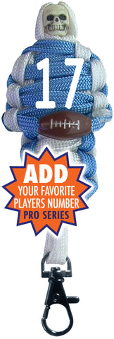 BNC's Mummys NFL Team Colors Player paracord Keychain PRO SERIES - Los Angeles Chargers Colors