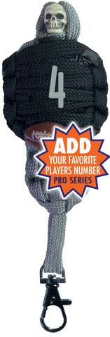 BNC's Mummys NFL Team Colors Player paracord Keychain PRO SERIES - Oakland Raiders Colors