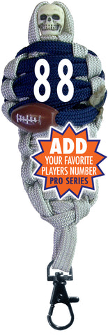 BNC's Mummys NFL Team Colors Player paracord Keychain PRO SERIES - Dallas Cowboys Colors