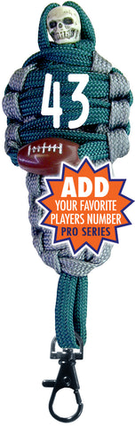 BNC's Mummys NFL Team Colors Player paracord Keychain PRO SERIES - Philadelphia Eagles Colors