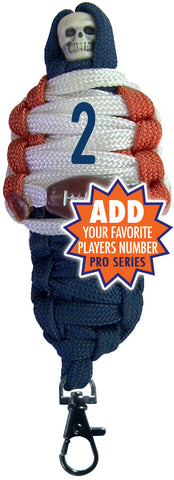 BNC's Mummys NFL Team Colors Player paracord Keychain PRO SERIES - Chicago Bears Colors