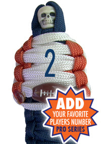 BNC's Mummys NFL Team Colors Player paracord Keychain PRO SERIES - Chicago Bears Colors