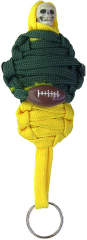 BNC's Mummys NFL Team Colors Player paracord Keychain - Green Bay Packers Colors
