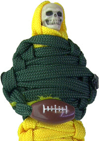 BNC's Mummys NFL Team Colors Player paracord Keychain - Green Bay Packers Colors