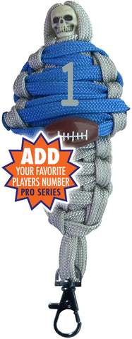 BNC's Mummys NFL Team Colors Player paracord Keychain PRO SERIES - Carolina Panthers Colors
