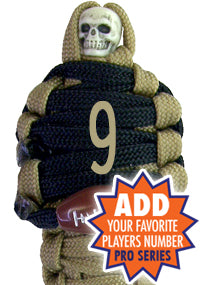 BNC's Mummys NFL Team Colors Player paracord Keychain PRO SERIES - New Orleans Saints Colors