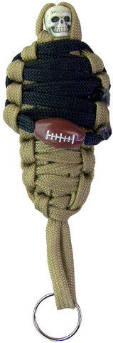 BNC's Mummys NFL Team Colors Player paracord Keychain - New Orleans Saints Colors