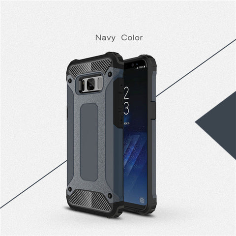 Luxury Tough Slim Durable Armor Phone Case For Samsung Galaxy S8 / Plus S5 S6 S7 Edge Hybrid TPU+PC Shockproof Protective Covers