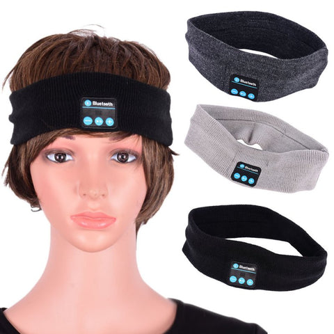 Unisex Headband Bluetooth Smart Wireless Headset Headphone Speaker Mic