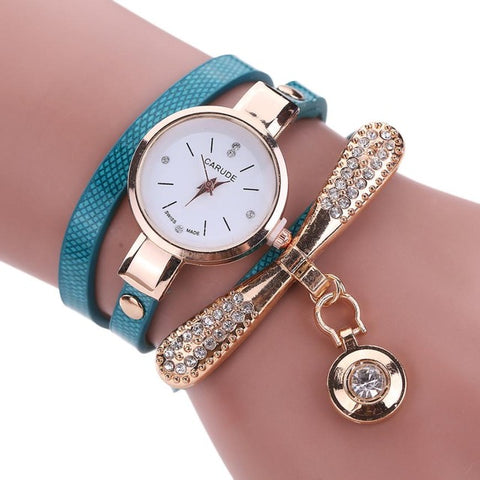 Women Watches Fashion Casual Bracelet Watch Women Relogio Leather Rhinestone Analog Quartz Watch Clock Female Montre Femme